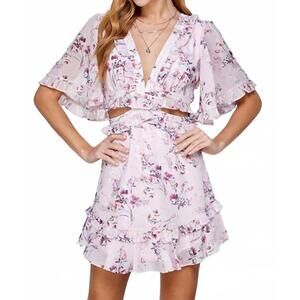 NEW TWENTY TEN floral ruffle dress in pink